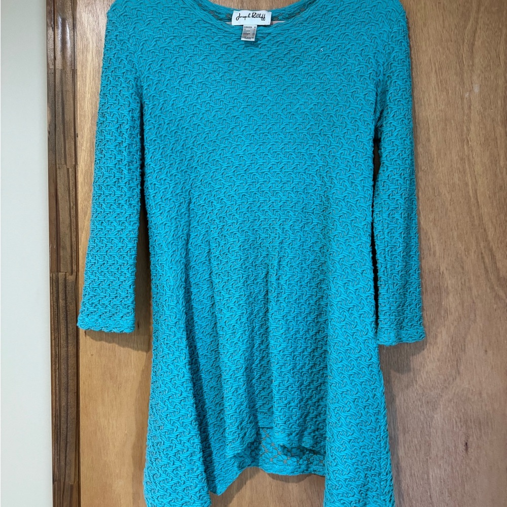 Joseph Ribkoff Turquoise Textured Dress Size 8